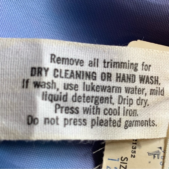 Vintage late 60s early 70s long blue dress. NWT. - Picture 15 of 16